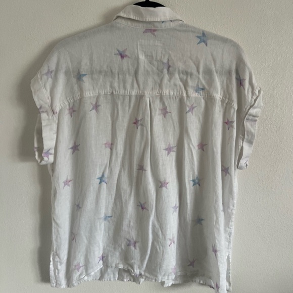 Rails Linen Whitney Tie Dye Stars Top, size L - Picture 2 of 6